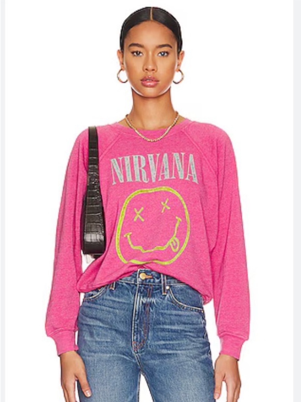 Nirvana Smiley Raglan Crew in Pink Cosmo
DAYDREAMER